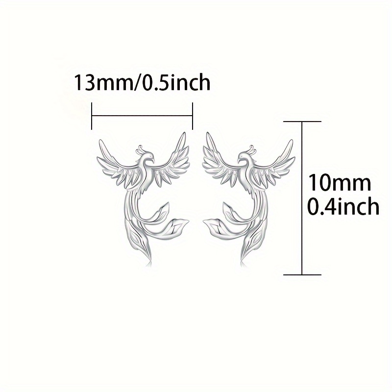 Women's S925 Silver Confident Charm Phoenix Fashion Earrings